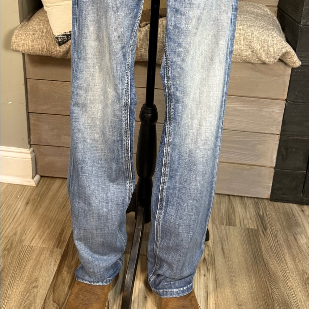 BKE Men's Jake Bootcut Faded Blue Distressed Jeans 30 x 34 - Picture 2 of 14